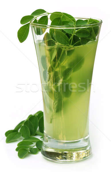 Foto d'archivio: Succo · foglie · bianco · alimentare · sfondo · verde