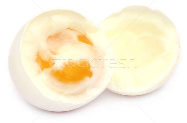 Roto huevo pasado por agua blanco naturaleza fondo cocina Foto stock © bdspn