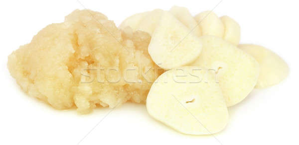 Stock photo: Crushed garlic with pods