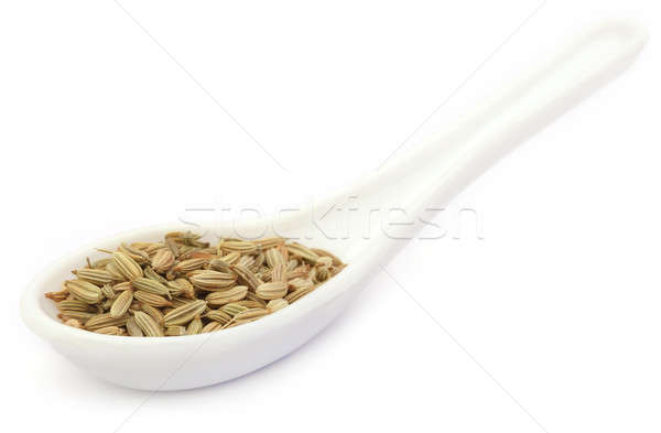茴香 種子 勺子 白 食品 烹飪 商業照片 © bdspn