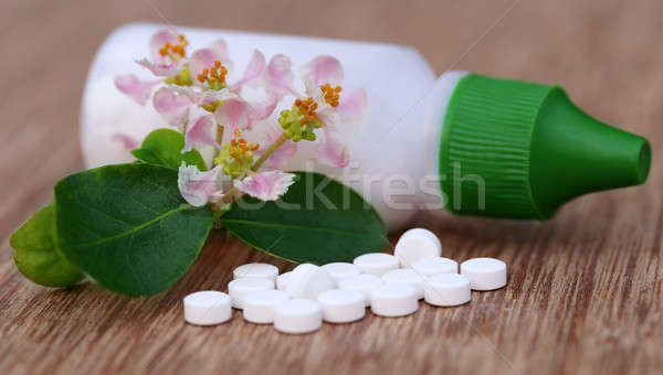 Homeopáticos medicina flor verde Foto stock © bdspn