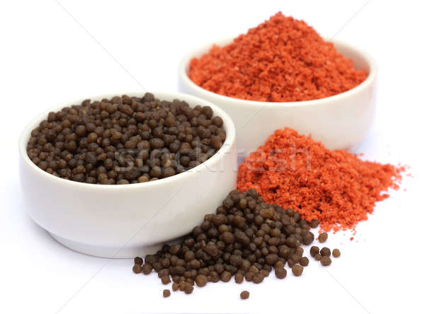 Meststof witte voedsel oranje groene Rood Stockfoto © bdspn