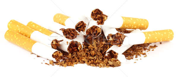 Tabak gescheurd sigaret witte papier arts Stockfoto © bdspn