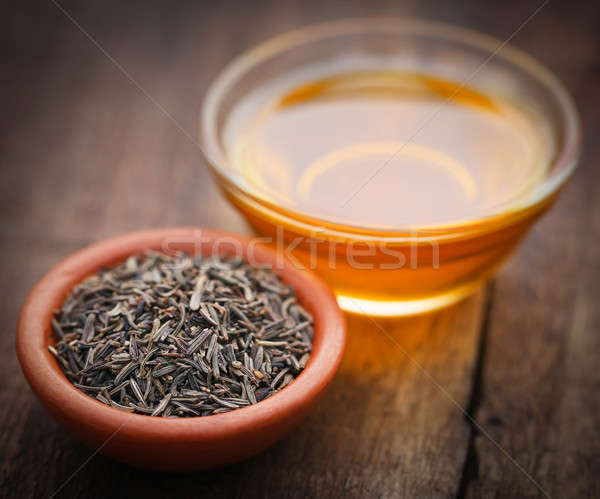 тмин семян стекла чаши нефть Сток-фото © bdspn