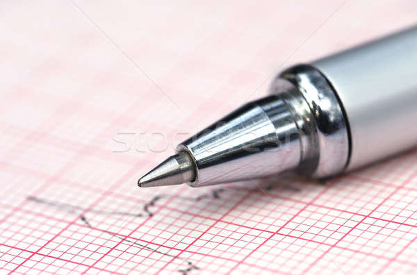 Electrocardiograph with pen Stock photo © bdspn