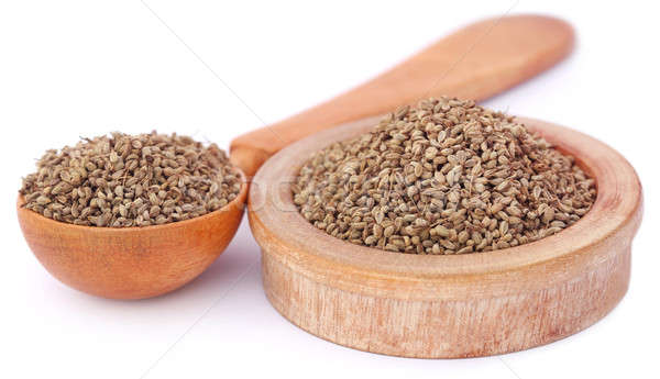 Ajwain seeds in a wooden bowl Stock photo © bdspn
