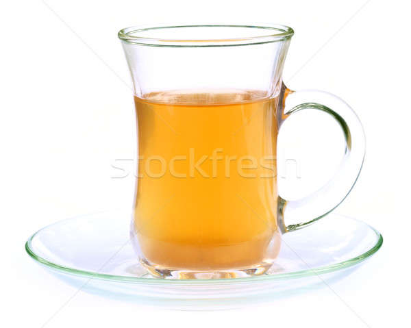 Tea szeszes ital átlátszó csésze fehér víz Stock fotó © bdspn