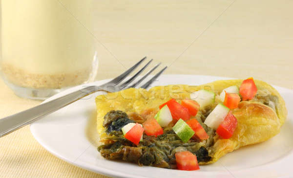 Stock photo: Beef Parotta with salad