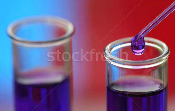 Test Rohre Pipette Chemie Wasser Stock foto © bdspn