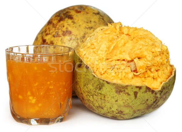 Medicinal Bael fruit with juice Stock photo © bdspn