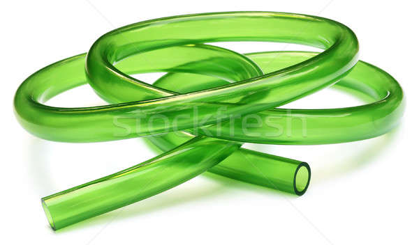 Verde tubing izolat alb curăţa instrument Imagine de stoc © bdspn