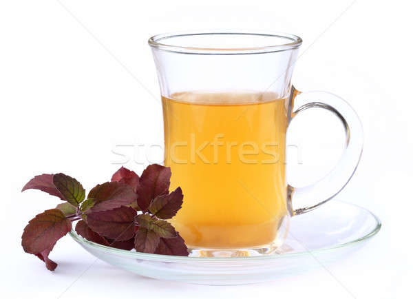 Сток-фото: Кубок · травяной · чай · красный · листьев · белый · лист