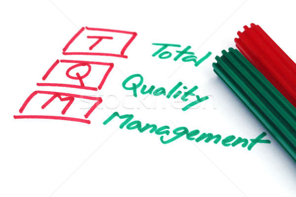Total quality management written in paper Stock photo © bdspn