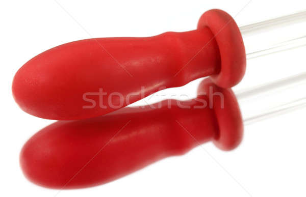 Pipette rot Gummi zwei medizinischen Gesundheit Stock foto © bdspn
