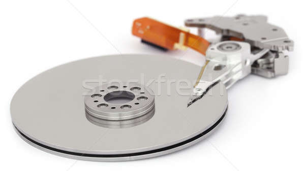 Açmak sabit disk sürmek beyaz bilgisayar Metal Stok fotoğraf © bdspn