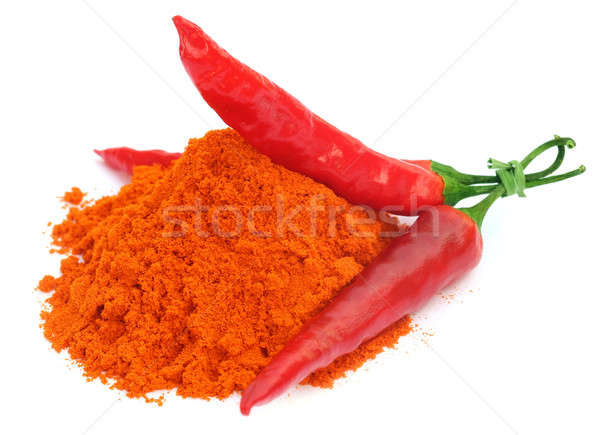 Red hot chilies with powder Stock photo © bdspn