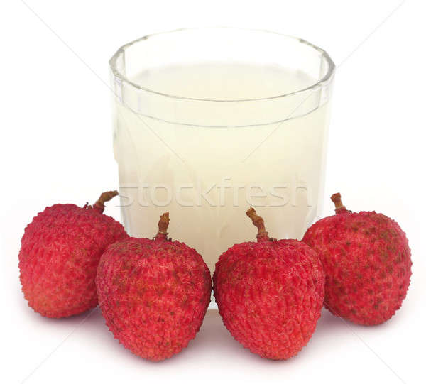 Lychee juice with fruits Stock photo © bdspn