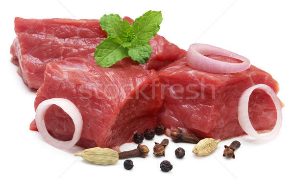 Raw beef with spices  Stock photo © bdspn