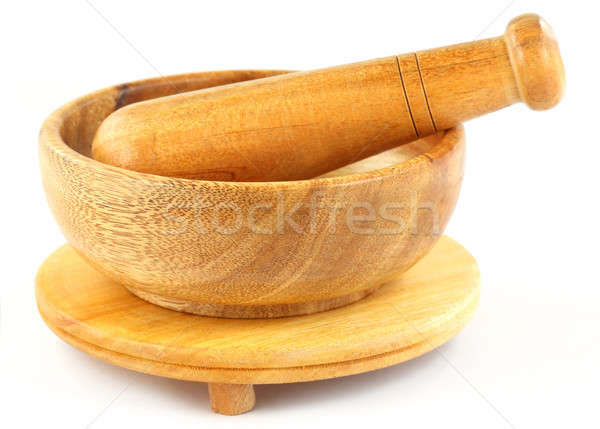 Wooden mortar pestle  Stock photo © bdspn