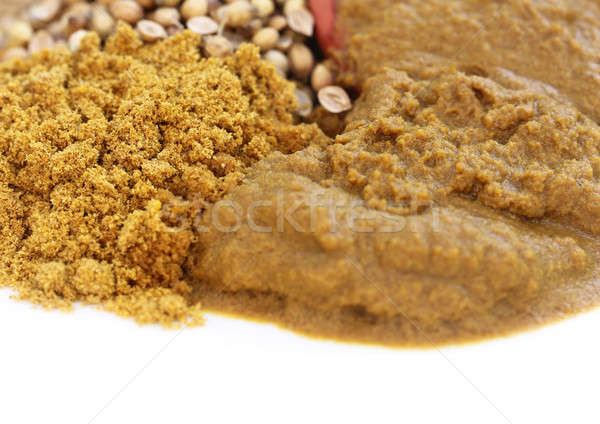 Inteiro terreno coentro indiano tempero amarelo Foto stock © bdspn