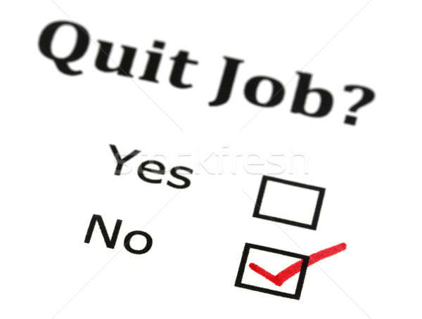 Quit job check mark Stock photo © bdspn
