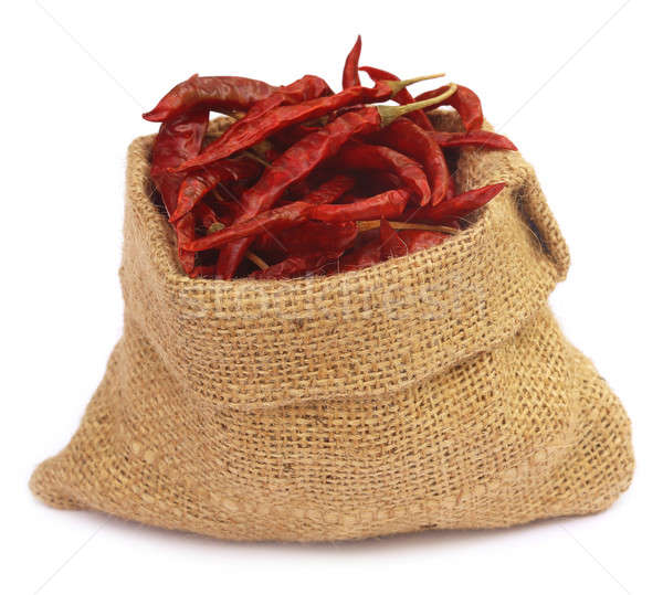 Red hot chilies with a sack Stock photo © bdspn