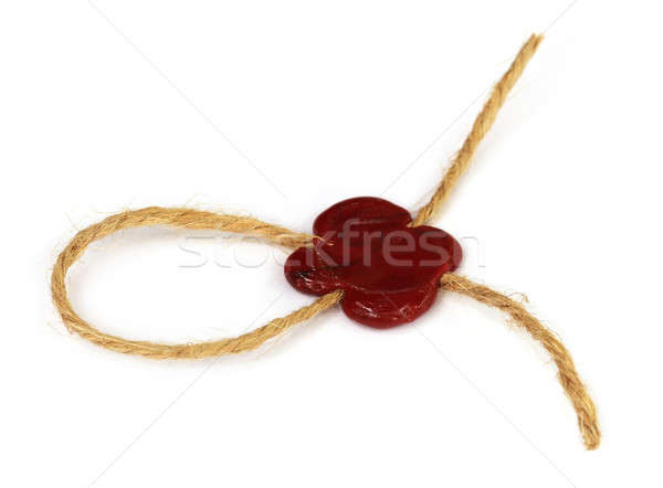 Cire sceau corde noeud blanche résumé [[stock_photo]] © bdspn