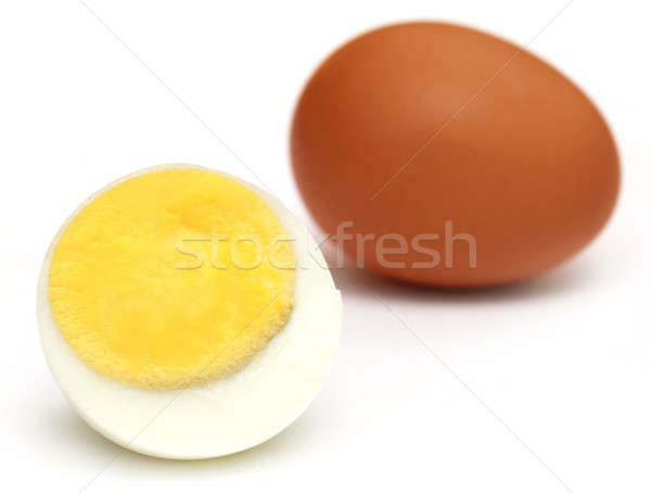Huevo pasado por agua huevos blanco alimentos desayuno Foto stock © bdspn
