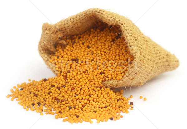Golden Mustard in a sack bag Stock photo © bdspn