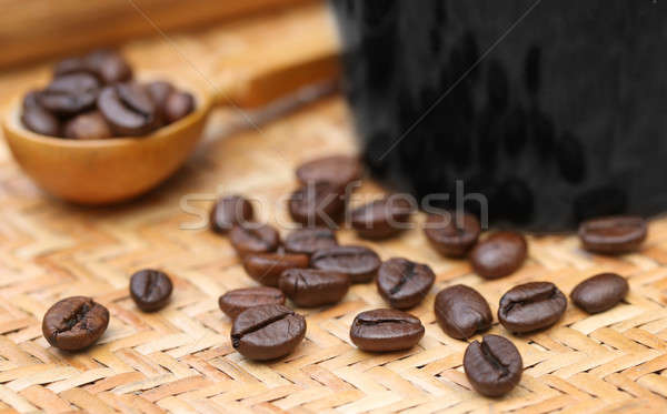 咖啡 豆類 表面 咖啡館 商業照片 © bdspn