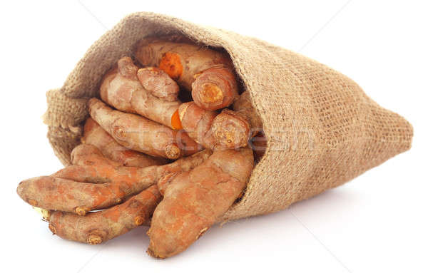 Turmeric in sack bag Stock photo © bdspn