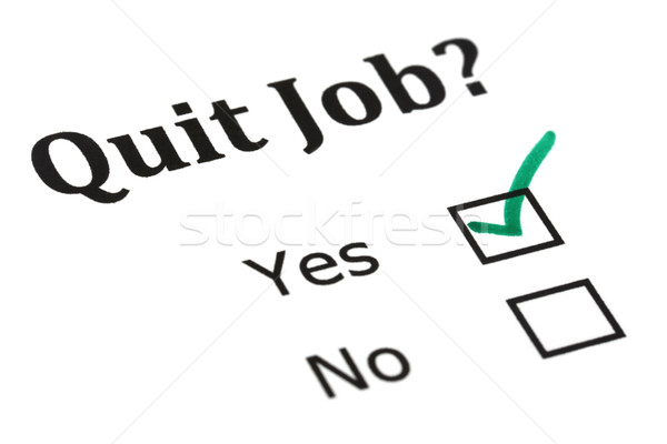 Quit job check mark Stock photo © bdspn