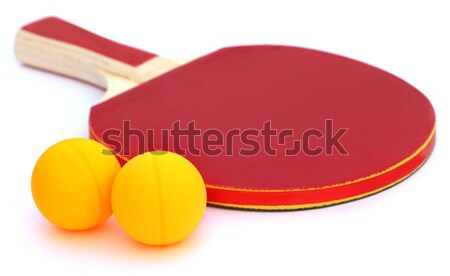 Tennis da tavolo bat palla bianco sport sfondo Foto d'archivio © bdspn