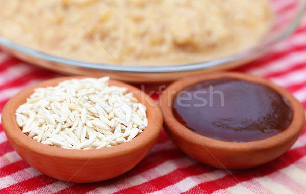 Date molasses with vermicelli payesh  Stock photo © bdspn
