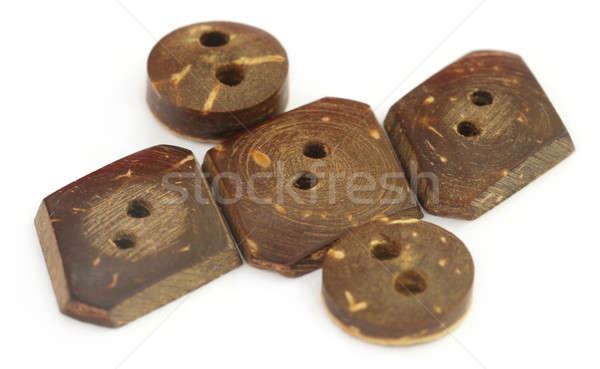 Wooden Button Stock photo © bdspn