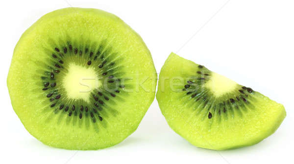 [[stock_photo]]: Kiwi · fruits · blanche · fruits · fond · vert
