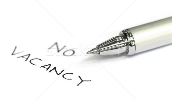 No vacancy written on a white paper Stock photo © bdspn