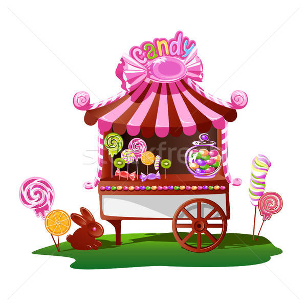 Candy shop with a cheerful decor Stock photo © bedlovskaya