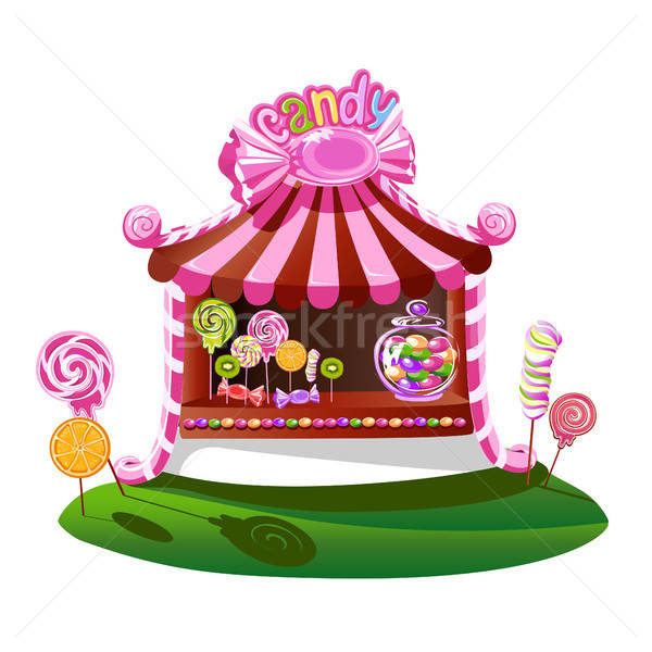 Candy shop with a cheerful decor Stock photo © bedlovskaya