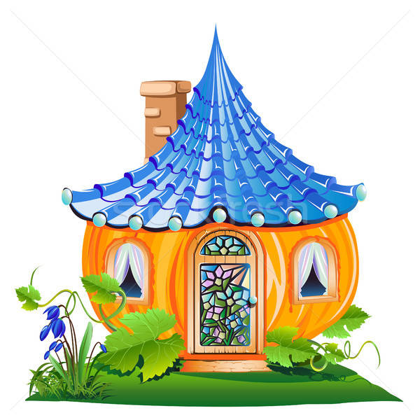 fairy little house made of pumpkin Stock photo © bedlovskaya
