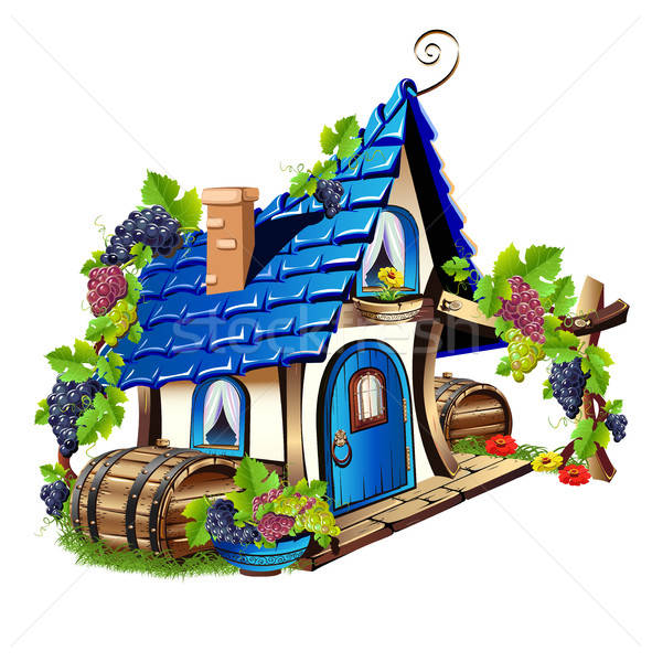 Zână casă fabulos acasă struguri Imagine de stoc © bedlovskaya