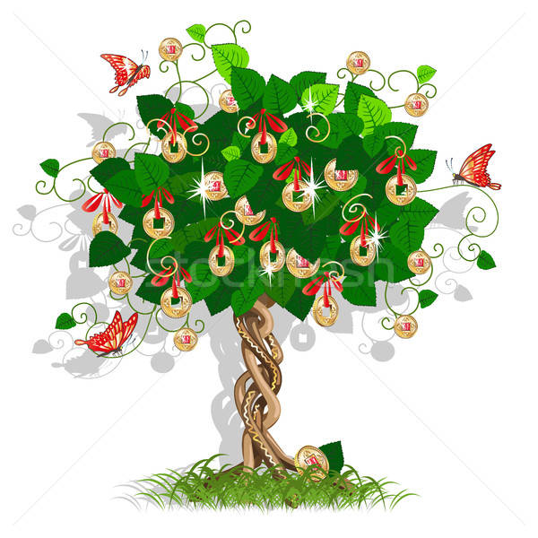 Сток-фото: Денежное · дерево · бизнеса · роста · символ · дерево · аннотация