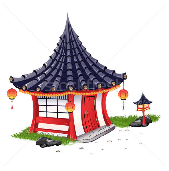 Little House on in the Japanese style Stock photo © bedlovskaya