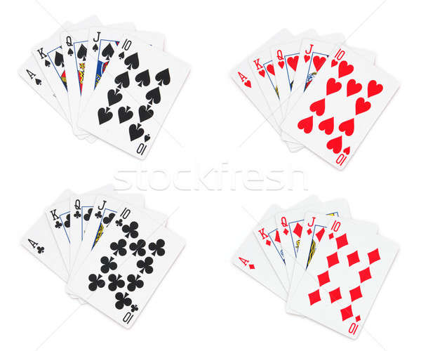 Real isolado branco coração cassino pôquer Foto stock © bedo