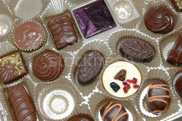 Kutu çikolata şeker siyah tatlı tatil Stok fotoğraf © bedo