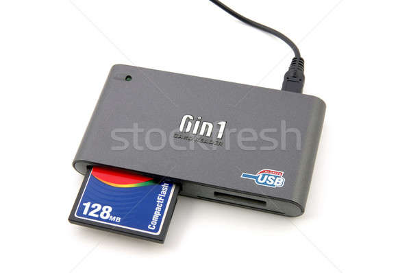 Six in one card reader with compact flash card Stock photo © bedo