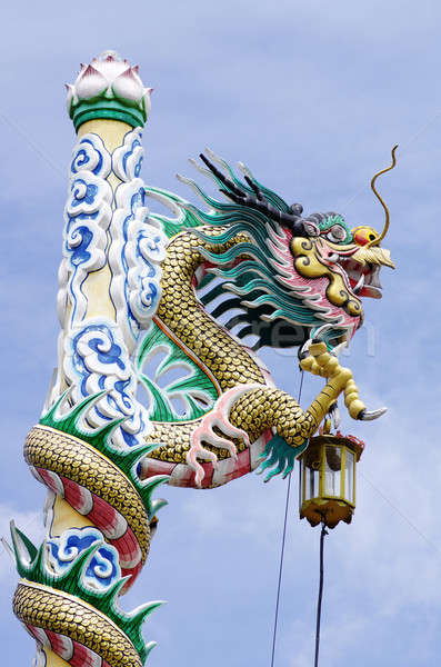 Dragon in chinese temple Stock photo © beemanja