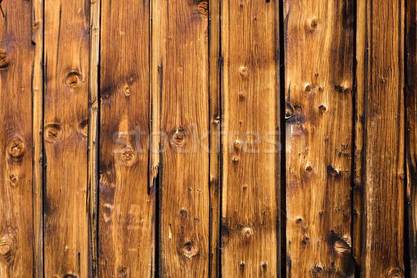 Külső fal ház függőleges barna fából készült Stock fotó © belahoche