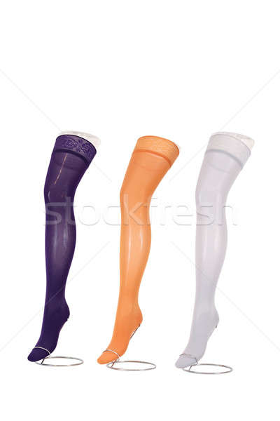 Kleurrijk samendrukking kousen verschillend medische geïsoleerd Stockfoto © belahoche