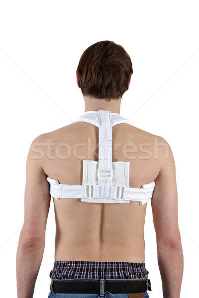 Man with a bandage on his back Stock photo © belahoche